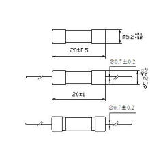 Fusible de tubo de vidrio 5 * 20 Capacidad de ruptura nominal 150A Rt1-20 (E)